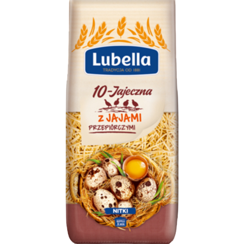Lubella 10-jajeczna z jajami przepiórczymi Makaron nitki 250 g